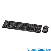 Vând Kit Mouse + Tastatura Hama Rf2200 R9053818, Wireless, USB, Negru