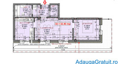Apartament 2 camere, 52.40 mp + terasa 33 mp, semifinisat, S-E, Floresti, Urusagului